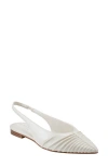 Marc Fisher Ltd Dalatee Slingback Pointed Toe Flat In Ivory