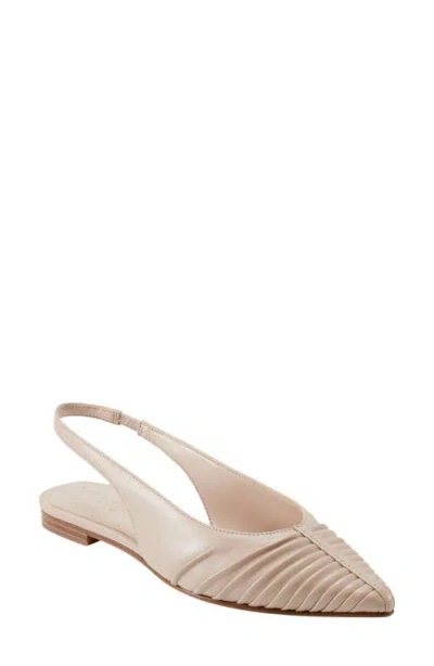 Marc Fisher Ltd Dalatee Slingback Pointed Toe Flat In Light Natural