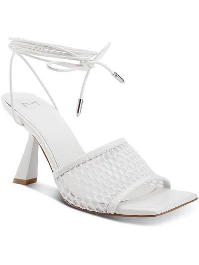 Marc Fisher Ltd Dallyn Womens Leather Slide Strappy Sandals In White