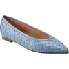 Marc Fisher Ltd Damaria Pointed Toe Flat In Medium Blue