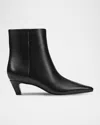 Marc Fisher Ltd Danai Leather Zip Ankle Booties In Black