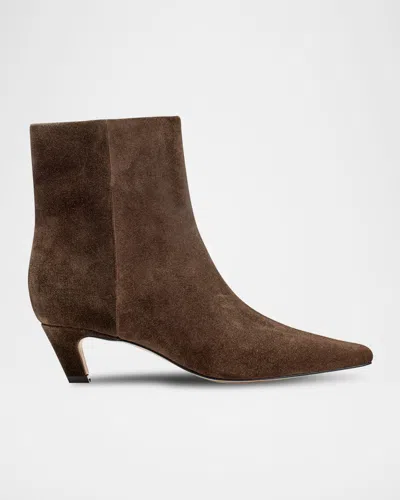 MARC FISHER LTD DANAI LEATHER ZIP ANKLE BOOTIES