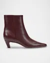 Marc Fisher Ltd Danai Leather Zip Ankle Booties In Red