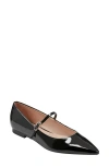 Marc Fisher Ltd Daner Pointed Toe Flat In Black Patent