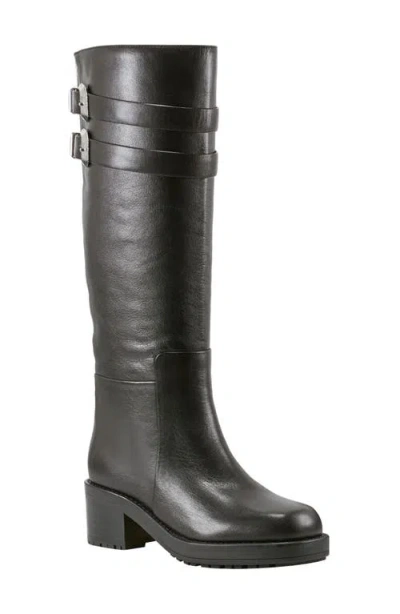 Marc Fisher Ltd Dariya Knee High Riding Boot In Black Leather