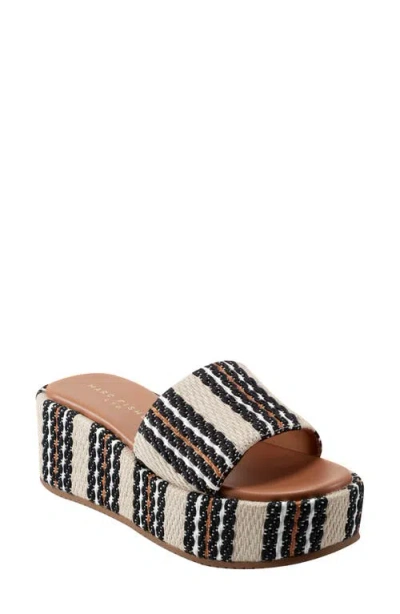 Marc Fisher Ltd Daylin Platform Sandal In Beige/black