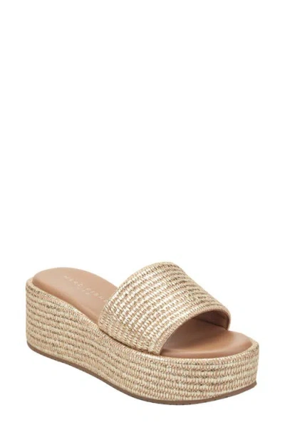 Marc Fisher Ltd Daylin Platform Sandal In Gold