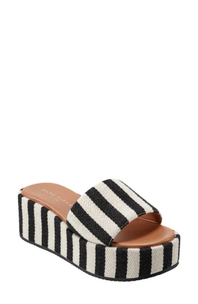 Marc Fisher Ltd Daylin Platform Wedge Slide Sandal In Black