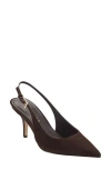 Marc Fisher Ltd Dorie Slingback Pointed Toe Pump In Brown