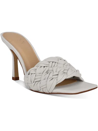 Marc Fisher Ltd Draya Womens Leather Slip On Heels In White