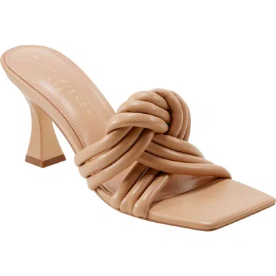 Marc Fisher Ltd Dru Slide Sandal In Medium Natural Leather