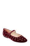 Marc Fisher Ltd Elizza Mary Jane Flat In Dark Red