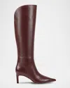 Marc Fisher Ltd Esmee Leather Knee-high Boots In Red