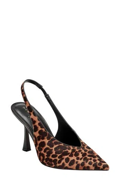 Marc Fisher Ltd Esther Slingback Pointed Toe Pump In Brown