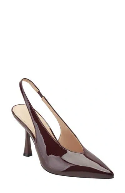 Marc Fisher Ltd Esther Slingback Pointed Toe Pump In Burgundy