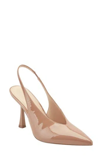 Marc Fisher Ltd Esther Slingback Pointed Toe Pump In Medium Brown 210