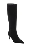 Marc Fisher Ltd Eva Pointed Toe Knee High Boot In Black