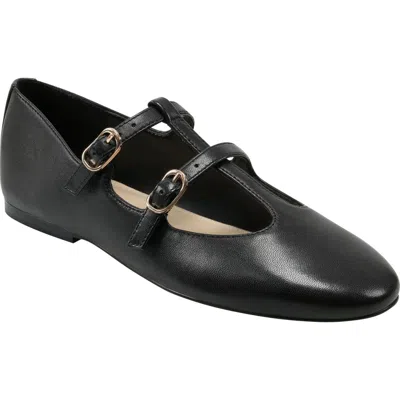 Marc Fisher Ltd Evie T-strap Flat In Black