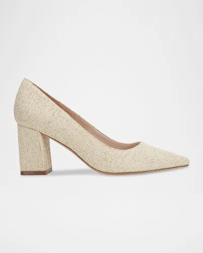 MARC FISHER LTD FABRIC BLOCK-HEEL PUMPS