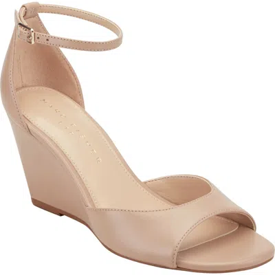 Marc Fisher Ltd Felyna Ankle Strap Wedge Sandal In Brown