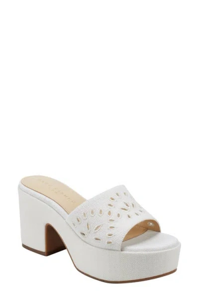 Marc Fisher Ltd Foreva Platform Sandal In Cream