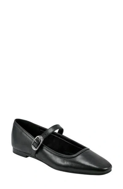 Marc Fisher Ltd Garissa Mary Jane Flat In Black Leather