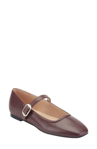 Marc Fisher Ltd Garissa Mary Jane Flat In Burgundy