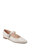Marc Fisher Ltd Garissa Mary Jane Flat In Ivory Leather