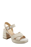Marc Fisher Ltd Gemmie Platform Sandal In Light Natural 110