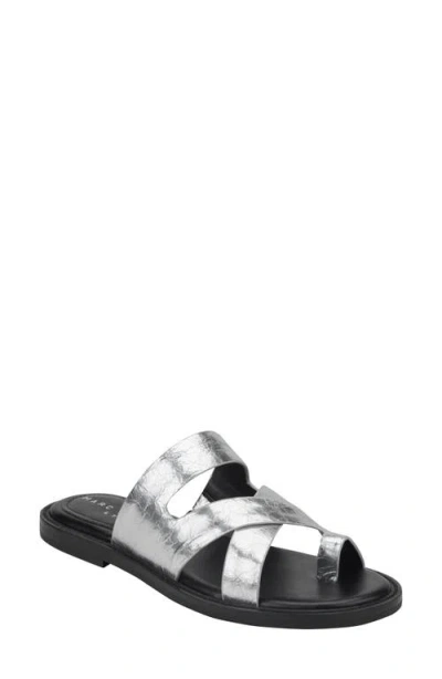 Marc Fisher Ltd Genella Slide Sandal In Silver