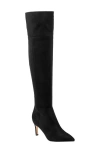 Marc Fisher Ltd Genessa 2 Pointed Toe Over The Knee Boot In Black Suede