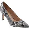 Marc Fisher Ltd Genni Snakeskin Print Pointed Toe Pump In Light Natural 112