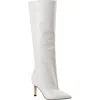 Marc Fisher Ltd Gentle Pointed Toe Knee High Boot In Ivory Leather