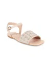 Marc Fisher Ltd Girl's Hazel Glitter Flat Sandals In Beige