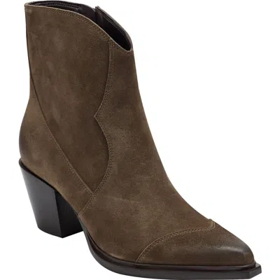 Marc Fisher Ltd Giulie Pointed Cap Toe Bootie In Brown