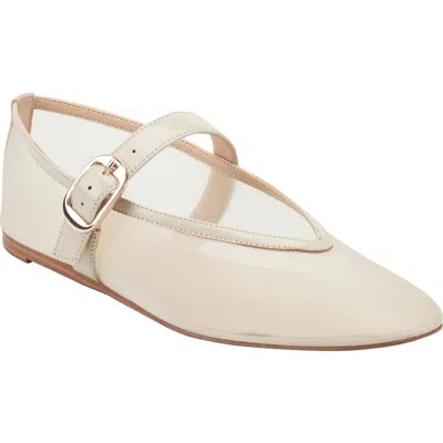 Marc Fisher Ltd Godina Mesh Mary Jane Flat In Ivory