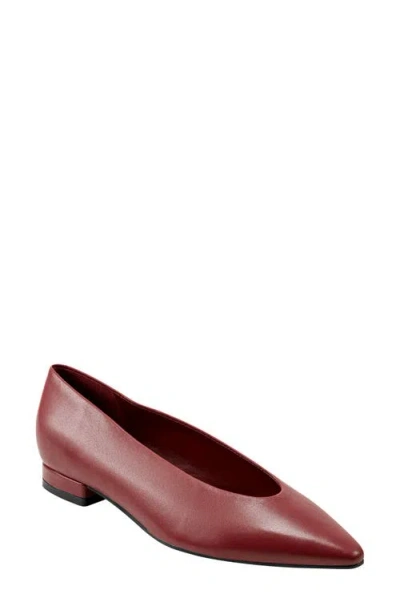 Marc Fisher Ltd Gunner Pointed Toe Flat In Burgundy