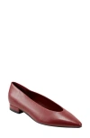 Marc Fisher Ltd Gunner Pointed Toe Flat In Dark Red 600