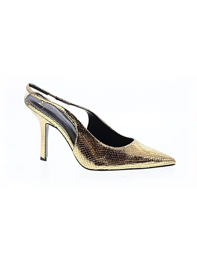 Pre-owned Marc Fisher Ltd Heels In Gold