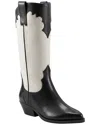 Marc Fisher Ltd Hilaria Pointed Toe Western Boot In Black/white