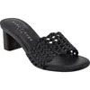 Marc Fisher Ltd Women's Jazmine Woven Slip-on Sandals In Black