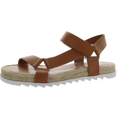 Marc Fisher Ltd Jecca Womens Leather Cushioned Footbed Flatform Sandals In Multi