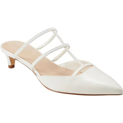 Marc Fisher Ltd Kodie Kitten Heel Pointed Toe Mule In Ivory