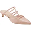 Marc Fisher Ltd Kodie Kitten Heel Pointed Toe Mule In Light Natural