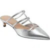 Marc Fisher Ltd Kodie Kitten Heel Pointed Toe Mule In Silver