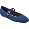 Marc Fisher Ltd Lailah Denim Mary Jane Flat In Dark Blue 400