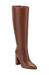 Marc Fisher Ltd Womens Lannie Tall Block Heel Boots Regular Wide Calf In Brown