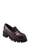 Marc Fisher Ltd Latika Platform Loafer In Dark Red
