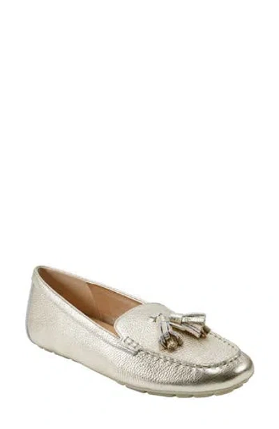 Marc Fisher Ltd Layney Driving Loafer In Gold Leather