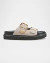 Marc Fisher Ltd Amirra Platform Slide Sandal In Taupe